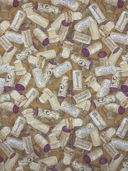 Wine O’Clock Cork Fabric Cynthia Coulter Wilmington Cotton 44″ 1+ Yard