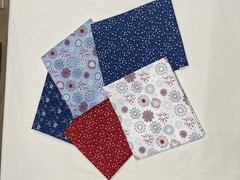 5 FQ Stars and Stripes Forever Patriotic Cotton Quilt Fabric Bundle Riley Blake