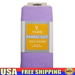 Poly Cotton Precut Fabric 2 Yards Quilting Crafting Durable Wrinkle Resistant US