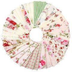 42Pcs Pink Charm Packs for Quilting, 100% Cotton Fabric Squares 5 x 5Inch