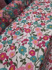 Fuchsia Floral Lace Embroidery Pink Floral Clear Mesh Lace Sold By Yard For Dres