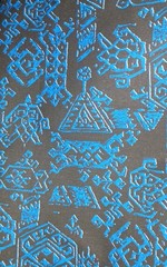 ROYAL BLUE & BLACK COTTON, 118″ WIDE ( X) 364 ” LONG = ” 10.11 YARDS BRAND NEW