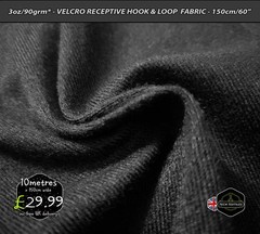 HOOK & LOOP RECEPTIVE FABRIC – Crafts/Platform Cloth – 4 COLOURS – 150cm/60″