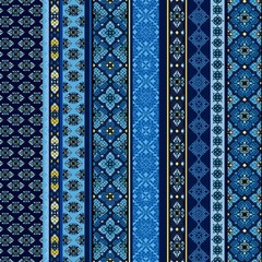Blue Rebirth Stripe Digitally Printed Quilt Cotton Fabric