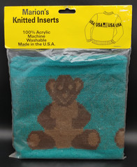 Vintage Marion’s Knitted Inserts #419 BEARS 50″ Of 100% Acrylic Fabric USA