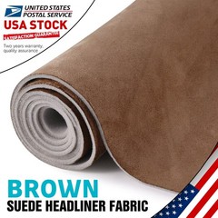 For Car Ceiling Restoration Foam Backing Headliner Fabric Brown 60″x60″ New