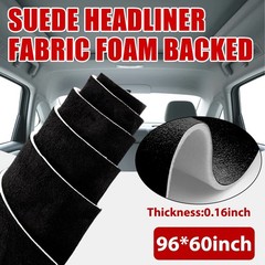 96″x60″ Black Headliner Fabric Suede Car Roof Liner Sagging Ceiling Upholstery