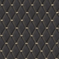 Quilted Faux Leather Upholstery Fabric 63″ Wide Diamond Stitch Foam Back By Yard