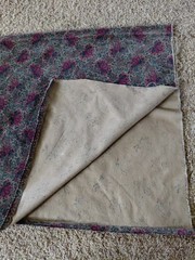 New 2 1/2 yards of cut corduroy 42″ wide paisley medium-sized maroon flowers